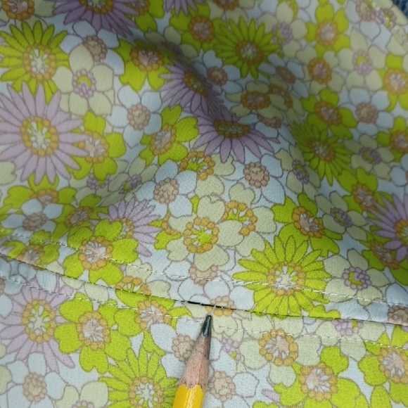 ZARA Floral A-Line Dress - Green and Purple - Picture 9 of 9